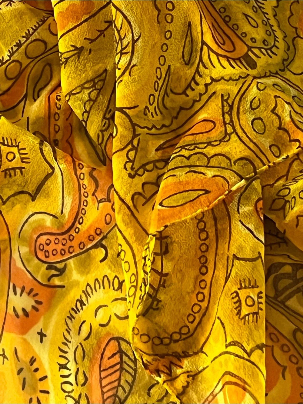 Saks Fifth Avenue Vintage Paisley Square Scarf